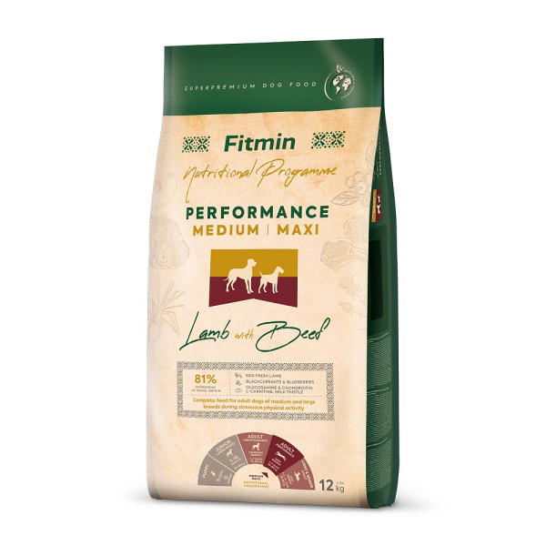 Fitmin medium maxi performance lamb&beef - 12 kg