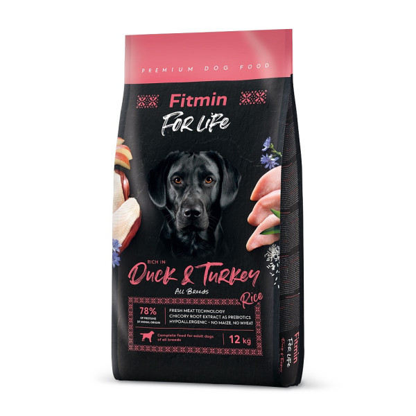 Fitmin dog For Life Duck&Turkey&Rice - 12 kg