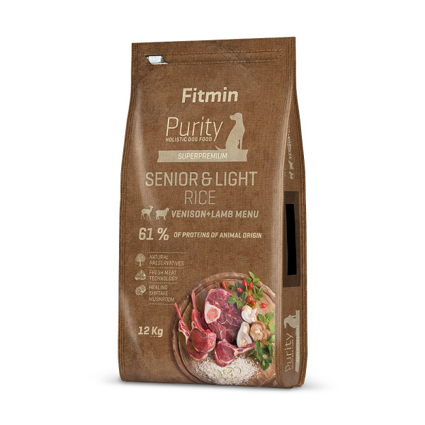 Fitmin dog Purity Rice Senior&Light Venison&Lamb - 12 kg
