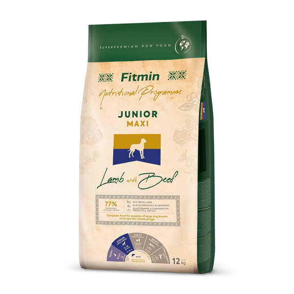 Fitmin dog maxi junior lamb&beef - 12 kg